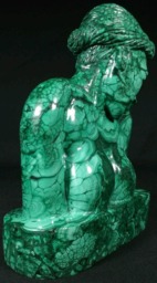 Large Woman Malachite Bust - thumbnail 4