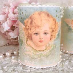 Shabby Chic Cherub Led Candles Victorian Angel Home Decor - thumbnail 2