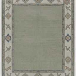 New Luxury Indian Hand Knotted Wool Oushak Rug, Hallway, Kitchen Runner Animal Sage Green Premium Bedroom Carpet Rugs - thumbnail 3