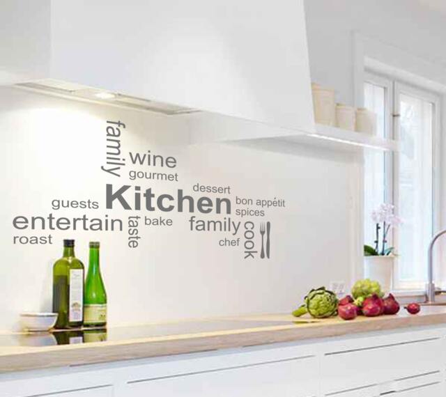 Kitchen Word Cloud - Wall Sticker Contemporary Vinyl Decal Montage - image 1