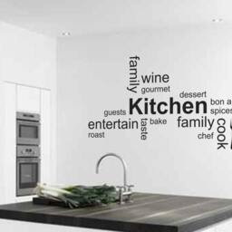 Kitchen Word Cloud - Wall Sticker Contemporary Vinyl Decal Montage - thumbnail 2