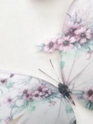 Shabby Chic Butterfly Wall Decals Vintage Floral 3D Art, Set Of 4 - thumbnail 1