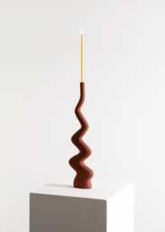 Handmade Ceramic Candleholder, Candlestick, Minimalist Contemporary Design, Terracotta, Black Clay, Sculptural, Home Decor