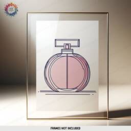 Minimal Perfume Prints - Set Of 3 Posters - Pink & Purple Room Decor Make Up Station Wall Art Perfumes Artwork Girl Bedroom Print A4 - thumbnail 3