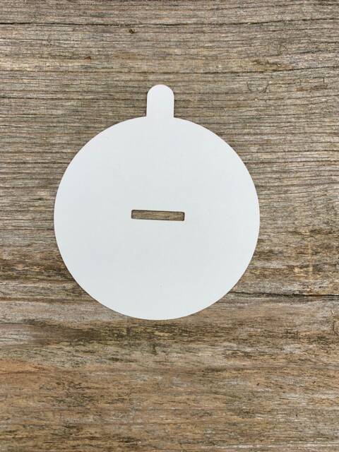 Blank Candle Dust Cover Pale Gray Paper, Wooden Wick Slot - image 1
