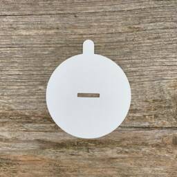 Blank Candle Dust Cover Pale Gray Paper, Wooden Wick Slot - thumbnail 2