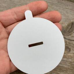 Blank Candle Dust Cover Pale Gray Paper, Wooden Wick Slot - thumbnail 3
