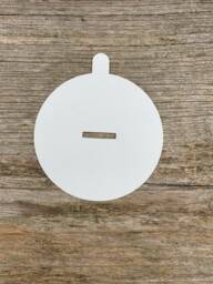Blank Candle Dust Cover Pale Gray Paper, Wooden Wick Slot