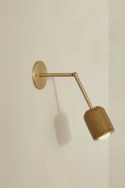 1940S Ceramic Wall Light Sputnik Modern Brass Designs - Minimalist Sconce, Indoor Lighting Fixture Italian Look Sconces - image 1