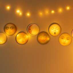 Celestial Moon Garland ~ The Court - Witchy Whimsigoth Decor Painterly Lunar Phases Boho Spiritual Wall Hanging - thumbnail 3