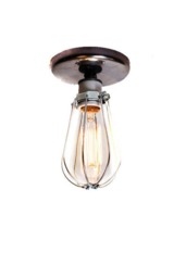 Silver Wire Closed Cage Wall Scone/Ceiling Flush Mount Light - Modern Industrial Style Fixture Multiple Plate Finishes Available