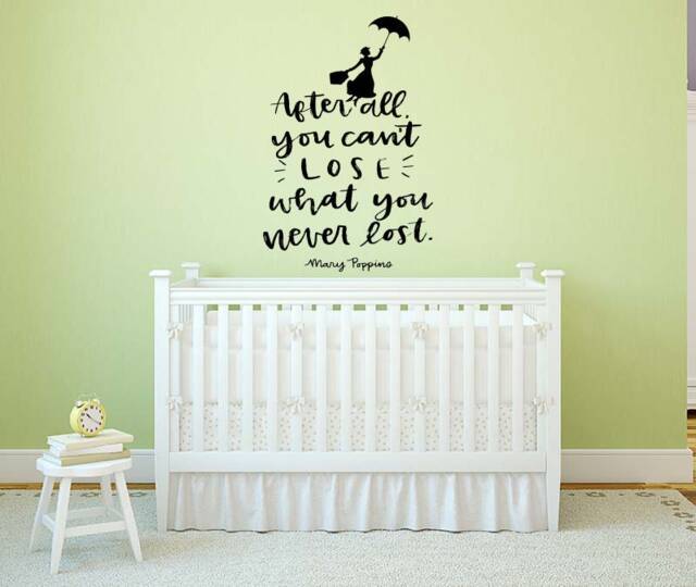 Mary Poppins Quote Wall Decal Nursery Cartoon Art 42Mp - image 1