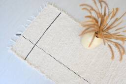 Cream Runner Rug 300 cm, Hallway Rug, Kitchen Beige Cotton Area Boho Rustic Flurteppich, Couloir - thumbnail 1