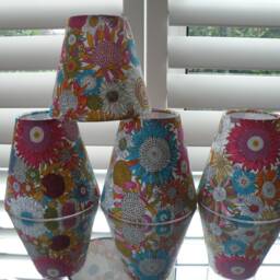 Bespoke Candle Clip Lampshade Liberty Of London Susanna Fabric - thumbnail 2