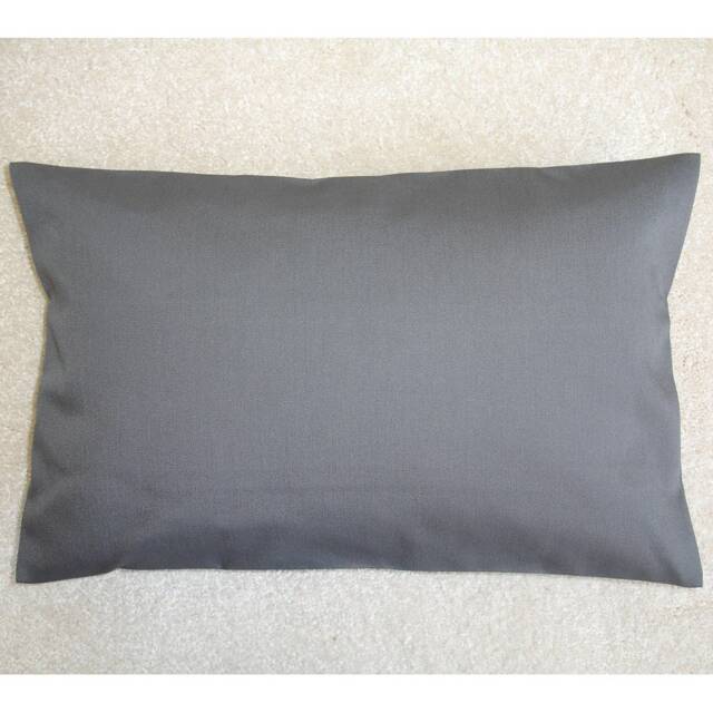 "Tempur Travel Pillow Cover Grey 40x26cm Plain Block Solid Dark Gray Envelope Back 10x16 Casper Nap Oblong Cushion Case Sham 16""x10" - image 1