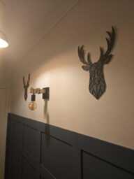 3D Wooden Stag Head Wall Art Geometric Deer Plaque, Unpainted - thumbnail 4
