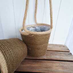 Natural Coloured Hanging Plant Basket - thumbnail 4
