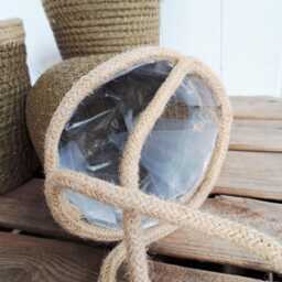 Natural Coloured Hanging Plant Basket - thumbnail 2