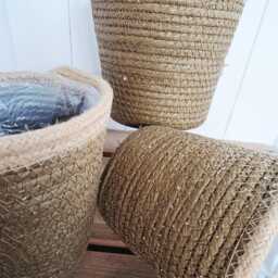 Natural Coloured Hanging Plant Basket - thumbnail 3