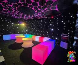 Bundle Party Decorations, X2 Uv Pink Decor, Blacklight Canopies, Trippy Wall Hangings, Pschedelic Tapestry, Birthday Gigs & More