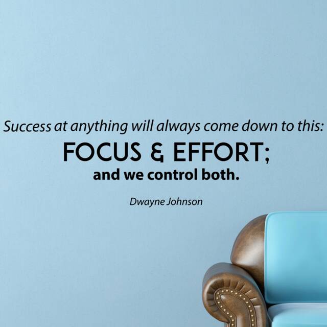 Dwayne Johnson The Rock Inspirational Motivational Wall Decal Quote Art For Home Living Room Office Decor Decorations 42x12 Inches - image 1