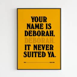 Your Name Is Deborah - Disco 2000 Inspired Lyrics Music A3 A4 A5 Wall Art Poster Print Gift - thumbnail 2
