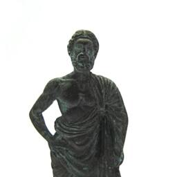 Bronze Statue Of Asklepios God Medicine , Museum Verdigris Copy - thumbnail 4