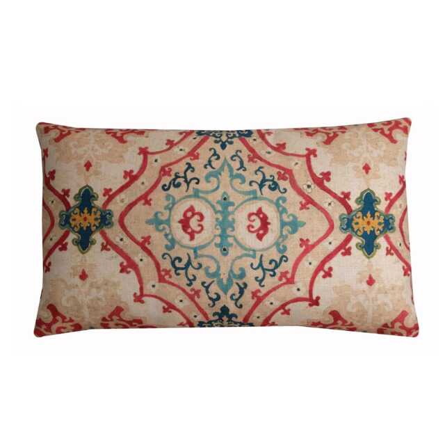 William Yeoward Valetta Cushion Colourful Trellis Pillow Cover 12x20 - image 1