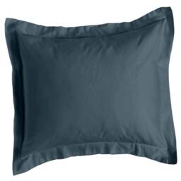 Petrol Blue Organic Hemp & Cotton Bed Linen With Wooden Buttons - thumbnail 4