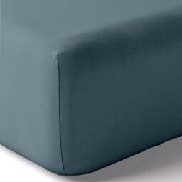 Petrol Blue Organic Hemp & Cotton Bed Linen With Wooden Buttons - thumbnail 3