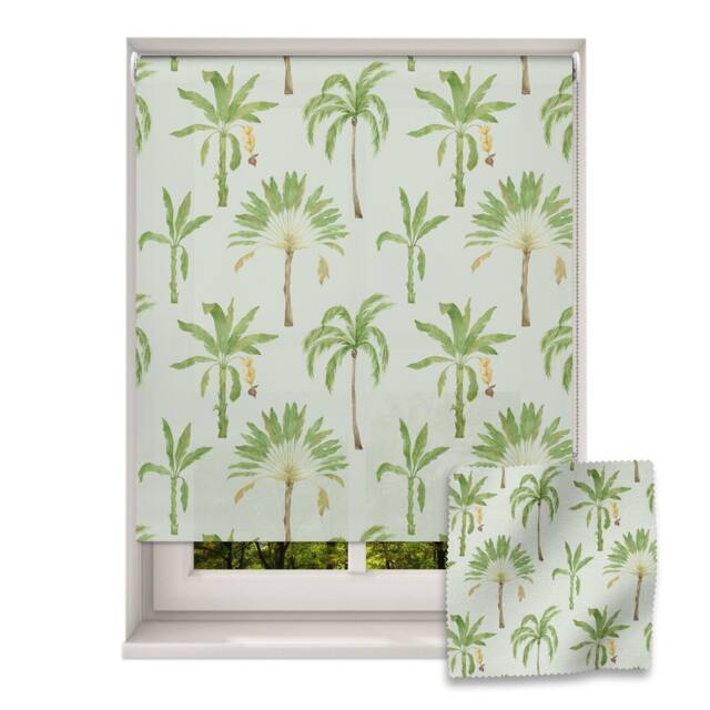 Banana Trees Roller Blind, Botanical Made To Measure, Safari Jungle Blackout Blind - image 1