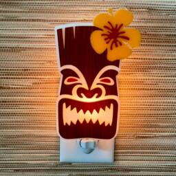 Tiki Night Light Mid Century Modern Polynesian Decor - thumbnail 3