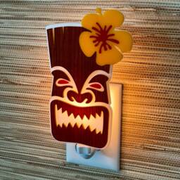 Tiki Night Light Mid Century Modern Polynesian Decor