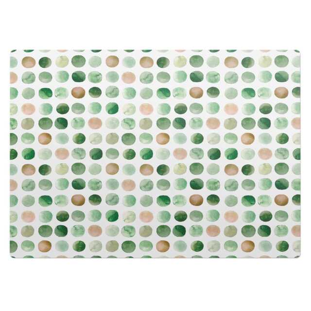Watercolor Dots Desk Chair Mat, Green Computer Office Pattern Gaming Floor Protector - image 1