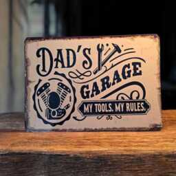 Dad's Garage Metal Sign, Mechanic Tools Plaque Father Birthday Gift - thumbnail 1