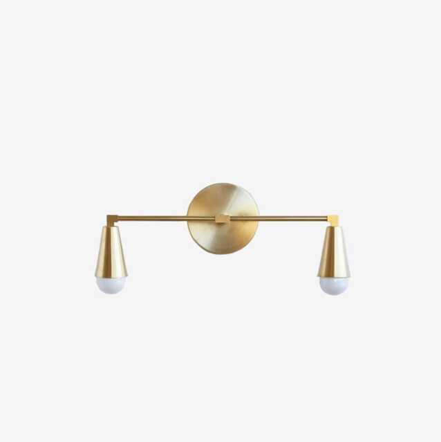 Solid Brass Wall Sconce Light, Modern Mid Century Light-6 - image 1