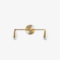 Solid Brass Wall Sconce Light, Modern Mid Century Light-6 - thumbnail 1