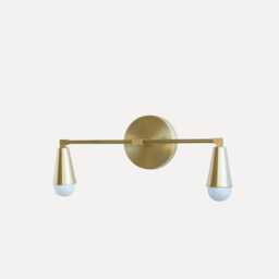 Solid Brass Wall Sconce Light, Modern Mid Century Light-6 - thumbnail 2