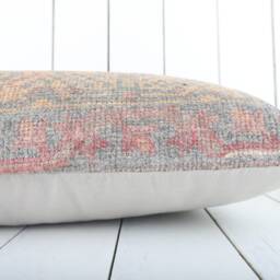 Handmade Turkish Kilim Pillow Cover Vintage Anatolian Design - 16x24 - thumbnail 4