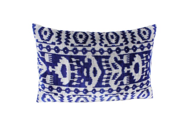 Velvet Ikat Pillow Cover - image 1