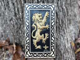 Rampant Lion - Cast Paper By Kevin Dyer Emblem Of Scotland Scottish Heraldry Celtic Aesthetic Wall Decor Coat Arms German Welsh Finland - thumbnail 1