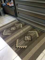 Bulgarian Handwoven Rug Of Natural Undyed Wool. Traditional Design. Floor Rug. Ethno Carpet - thumbnail 1