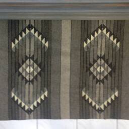 Bulgarian Handwoven Rug Of Natural Undyed Wool. Traditional Design. Floor Rug. Ethno Carpet - thumbnail 3