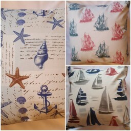 Seaside Boat/Ship Cushion Cover Pillow - thumbnail 2