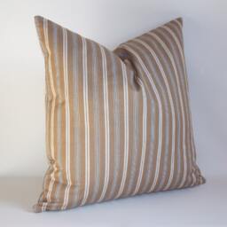 striped Cotton Throw Pillow Set Beige, Ecru, Navy, White - 20'' X 20'' - thumbnail 3
