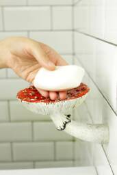 Mushroom Soap Dish, Towel Hook, Decor, Floating Bathroom Shelves, Shower Soap Accessories, Amanita Sponge Holder