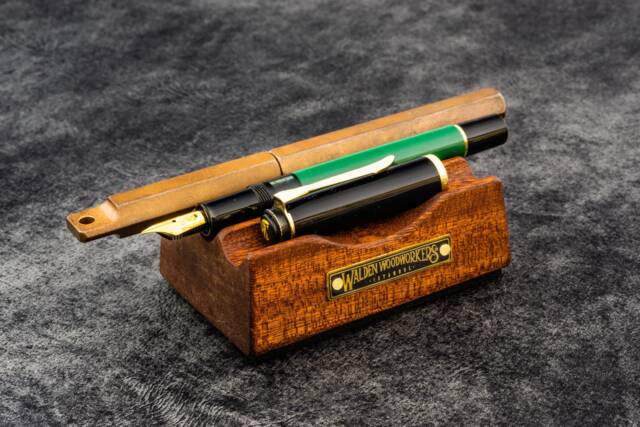 The Pen Rest Wooden & Brush Stand, Eco-Friendly Mahogany Desk Organizer, Handmade Gift For Painters, Office - image 1