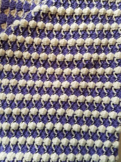 Purple & White Bubble Pattern Baby Blanket - image 1
