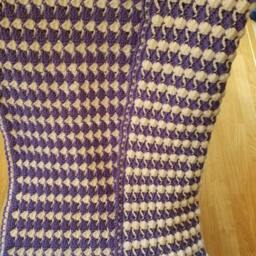 Purple & White Bubble Pattern Baby Blanket - thumbnail 2