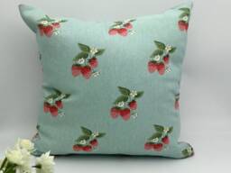 strawberry Cushion, Small Blue, Sophie Allport Design, Summer Decor - thumbnail 1